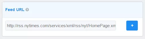 Importación del URL del feed http://rss.nytimes.com/services/xml/rss/nyt/HomePage.xml