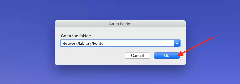 Imagen: Instalar fuentes en Mac: abrir la carpeta de tipos de letra
