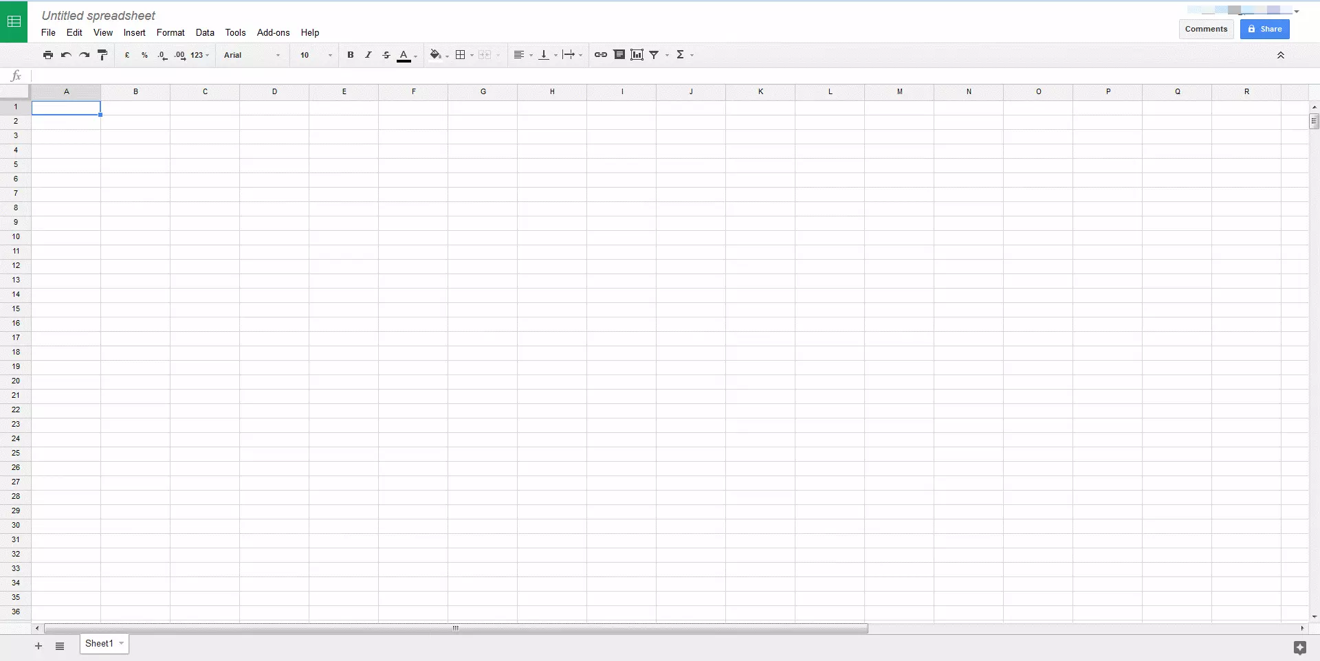 Imagen: Captura de pantalla de una tabla de Google
